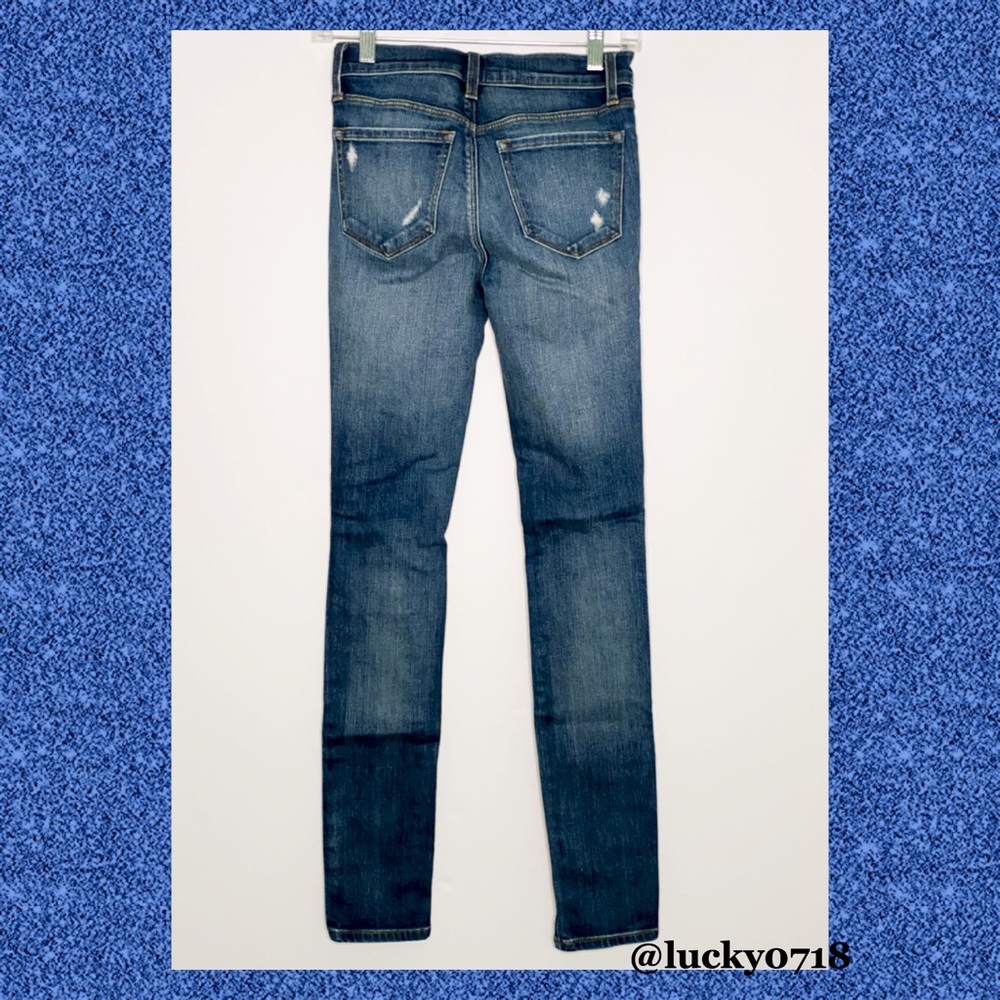 J Brand Ripped Denim Mid Rise Skinny Jean Sz 24 - Picture 3 of 7